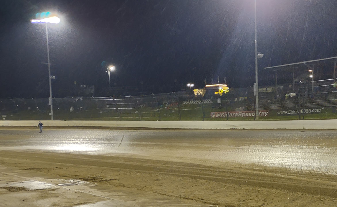 Rain at Eldora Speedway