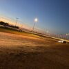 A DIRTcar Late Model drives into a turn at Lincoln Speedway at the DIRTcar Fall Nationals