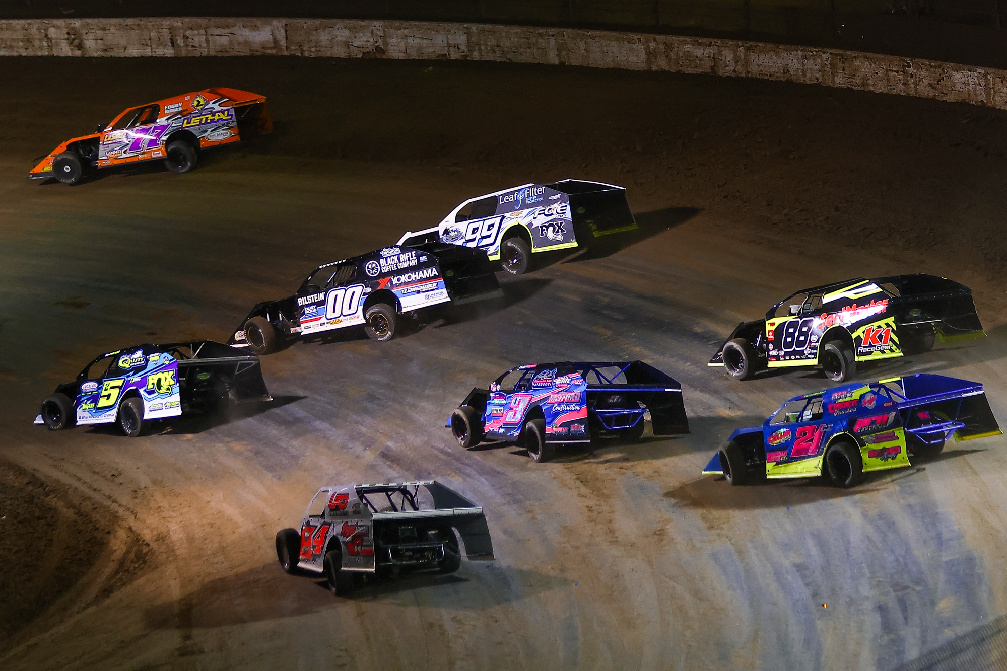 DIRTcar UMP Modifieds racing at Volusia Speedway Park in the 2023 DIRTcar Nationals